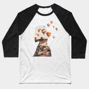 Double exposure of Cappadocia's ballons Baseball T-Shirt